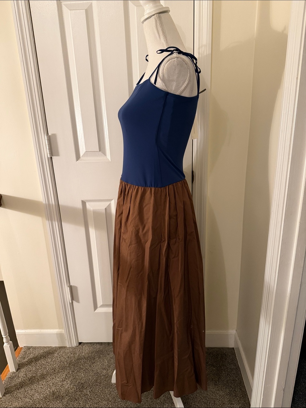 Anthropologie Square Neck Twofer Midi Dress NWT! - Picture 9 of 11